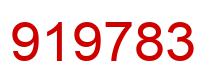 Number 919783 red image