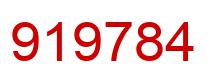 Number 919784 red image