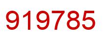Number 919785 red image