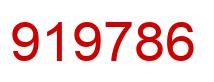Number 919786 red image