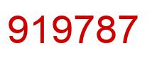 Number 919787 red image