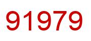 Number 91979 red image
