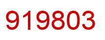Number 919803 red image