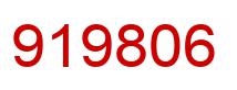 Number 919806 red image
