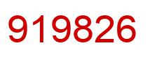 Number 919826 red image