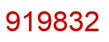 Number 919832 red image