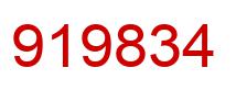 Number 919834 red image