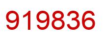 Number 919836 red image