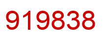 Number 919838 red image