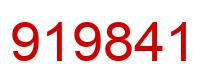 Number 919841 red image
