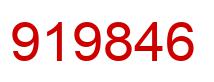 Number 919846 red image