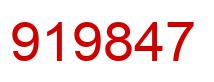 Number 919847 red image