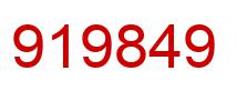 Number 919849 red image