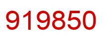Number 919850 red image