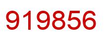 Number 919856 red image