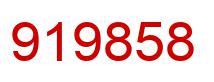 Number 919858 red image