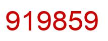 Number 919859 red image