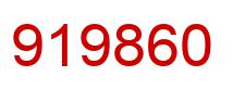 Number 919860 red image