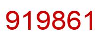 Number 919861 red image