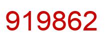Number 919862 red image