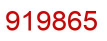 Number 919865 red image