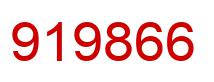 Number 919866 red image