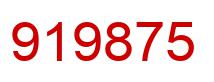 Number 919875 red image