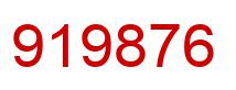 Number 919876 red image
