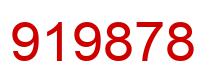 Number 919878 red image