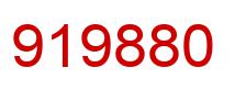 Number 919880 red image