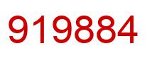 Number 919884 red image