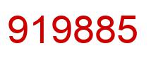 Number 919885 red image