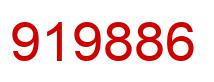 Number 919886 red image