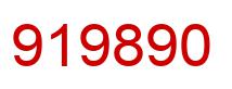Number 919890 red image