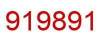 Number 919891 red image
