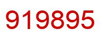 Number 919895 red image