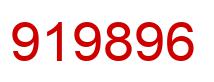 Number 919896 red image