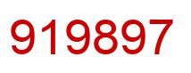 Number 919897 red image