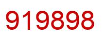 Number 919898 red image