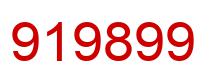 Number 919899 red image