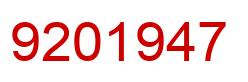 Number 9201947 red image