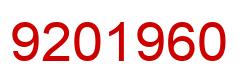 Number 9201960 red image