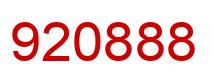 Number 920888 red image