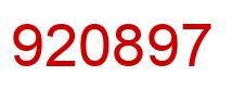 Number 920897 red image