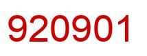 Number 920901 red image