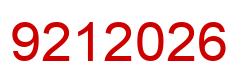 Number 9212026 red image