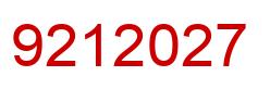 Número 9212027 imagen rojo