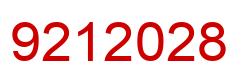 Number 9212028 red image