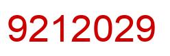 Número 9212029 imagen rojo