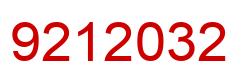 Number 9212032 red image